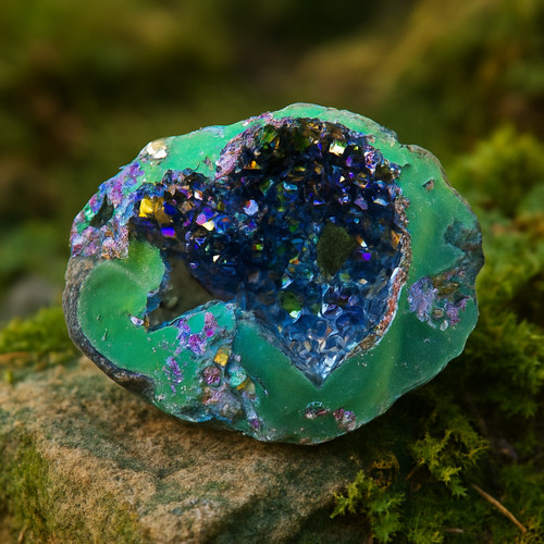 Quarz geode rainbow - quarz,