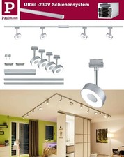 Paulmann URail Spot Circle Basis 4er Set 2x1m 230V Chrom matt 1232lm Warmweiss