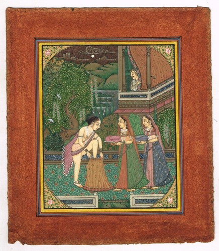 Handgemälde indische miniatur - handgemälde,