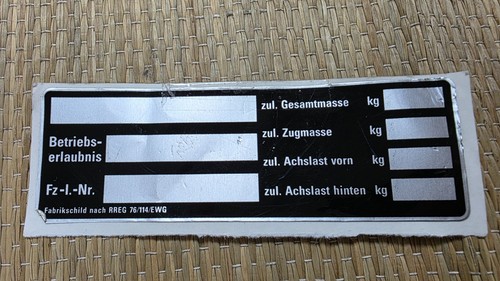 Universal blanko typenschild - universal, blanko-typenschild