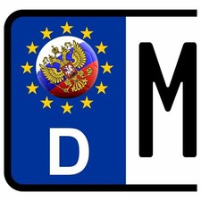 RUSSLAND Kennzeichen Aufkleber BALL Flagge KFZ Motorrad ADLER FanShirts4u