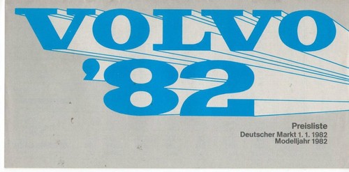 Volvo preisliste modelljahr - volvo,