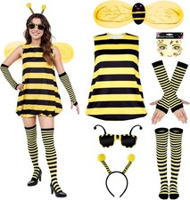 Bienen Kostüm Damen Set Kleid