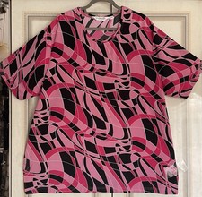 Donna Lisa/schön,elegant Tunika/Multicolor,Linia A, Seitenschnitte,Gr.50-52,Neu