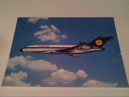 Flugzeug lufthansa - ak., flugzeug.