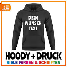 Hoodie Kapuzenpullover Kapu selber bedrucken selbst gestalten Druck Wunschtext 