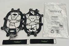 Yesloo, Steigeisen, Spikes, Gr. M, schwarz/silber, 24 Zähne, incl. Packtasche