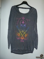 REPLAY - mega rockiges & sexy Damen women Longsleeve - Gr. S/M - Grau/ Bunt -WOW