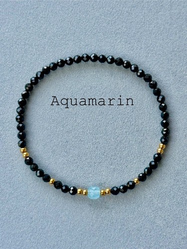 Armband aus schwarzem turmalin - schwarzem,