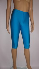 Capris 3/4 Leggings Glanz Voltigierhosen türkis Gr. 128