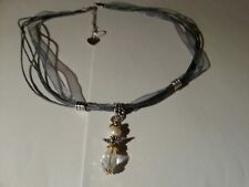 Auktion: Halskette mit einem Schutzengel-Anhänger mit Kristall ca. 2,8 cm