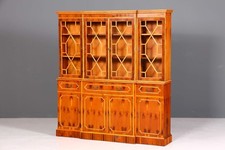 Traumhafte Englische Vitrine Bücherschrank Buffet Antik Stil Englisch Eibe