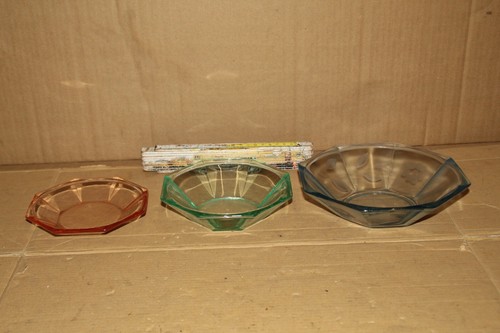 Pressglas set schüssel - 3x,