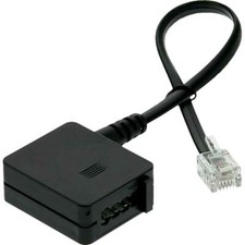 InLine® TAE Adapterkabel RJ11 Stecker zu TAE-F Buchse schwarz 0,2m