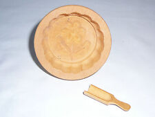 (AZ) Buttermodel mit Salzschäufelchen Butterform Holz Ahorn Vintage Deko