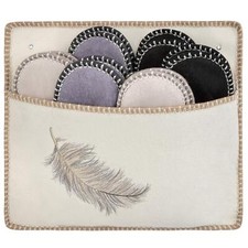 ONVAYA® ABS Gästepantoffel | Feder Creme | 6er Set | Antirutsch Sohle Hausschuhe