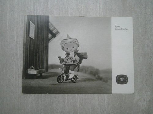Sandmann mit klappfahrrad - ak,