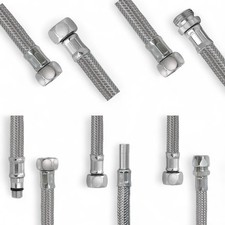 Flexschlauch Panzerschlauch Trinkwasser DVGW Sanitär Bad Küche WC 3/8 1/2