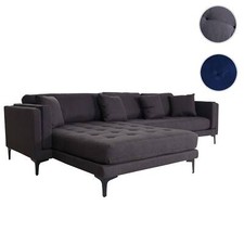 Sofa-Garnitur HWC-M27, Couch Ecksofa L-Form, Liegefläche links/rechts Holz 293cm