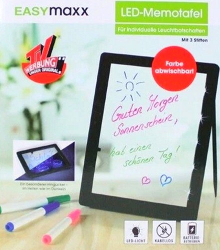 Easymaxx led memotafel - easymaxx, neon