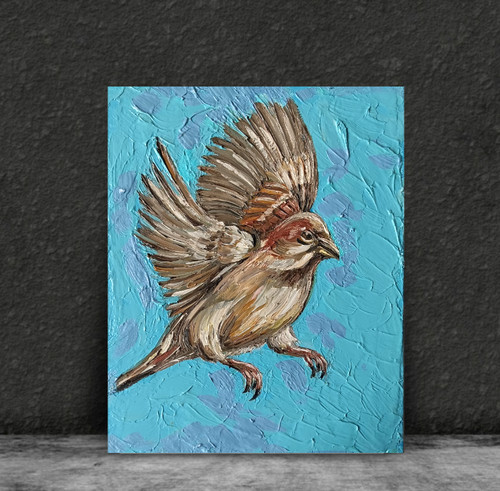 Original öl impasto gemälde - original,