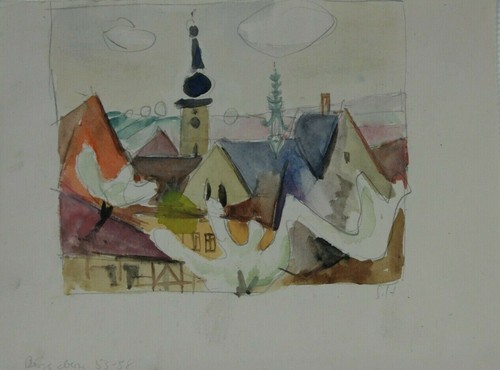 Gerda henning tusche aquarell - ,