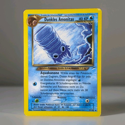 Dunkles amonitas pokemon karte - amonitas,