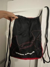 Sportbeutel Under Armour Turnbeutel Sporttasche Rucksack Gymbag rot schwarz neuw