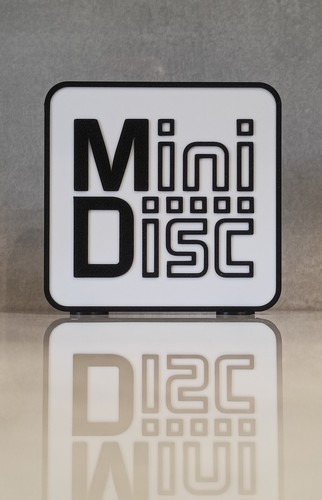 Sony minidisc printed shelf - minidisc, 3d