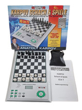 Millenium 6 in 1 Schachcomputer Dame Reversi Halma Nim 4 Karpov - Chess Computer