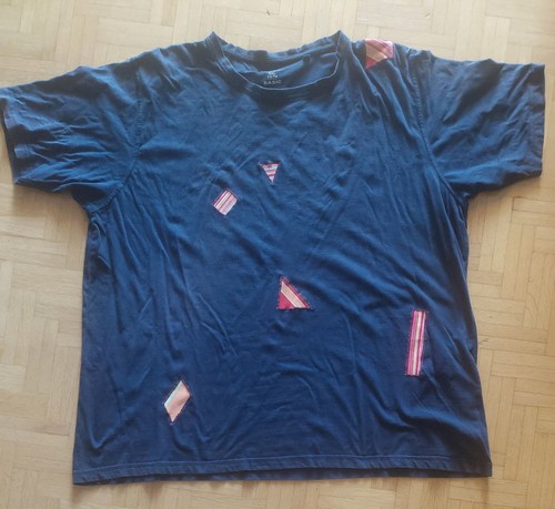 Blaues baumwoll shirt gr - blaues, baumwoll-t-shirt