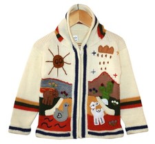 Peru Kinder Strickjacke weiß