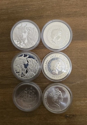 Silbermünzen bull - 1, oz