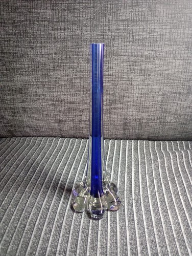 Vintage glasvase kobaltblau - glasvase, |