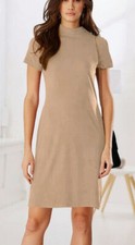 Hippes lederimitat kleid beige - hippes,