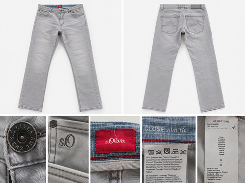 Oliver herren jeans grau - herren,