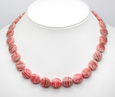 Rhodochrosit Kette Oval