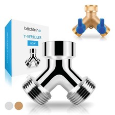 Bächlein Y-Verteiler - 2-Wege-Verteiler mit oder ohne Absperrhähne - G 3/4"