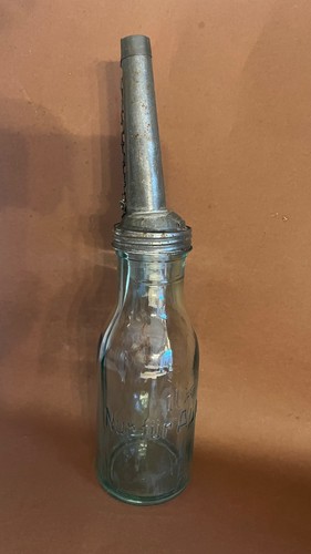 Antik motoröl glasflasche - antik,