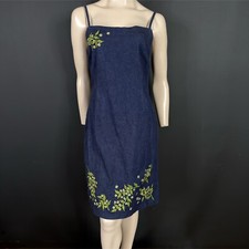 Wallis Blau Denim Bestickt