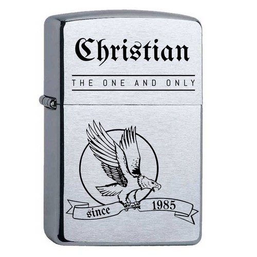 Zippo feuerzeug mit gravur - zippo,