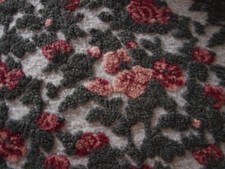 Musterwalk Rosen auf grau Walkstoff Italien gemustert Walkloden Walk