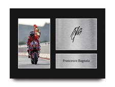 Francesco Bagnaia Ducati MOTO GP gedrucktes signiertes Bild für MotoGP Rennsport Fan