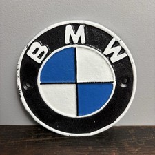 Kleines BMW Wandschild - Männerhöhle / Garagenschild - kein Emailschild - Gusseisen