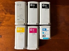 Original HP Tinte Set aus 6 gebrauchten Kartuschen aus einem HP DesignJet T770