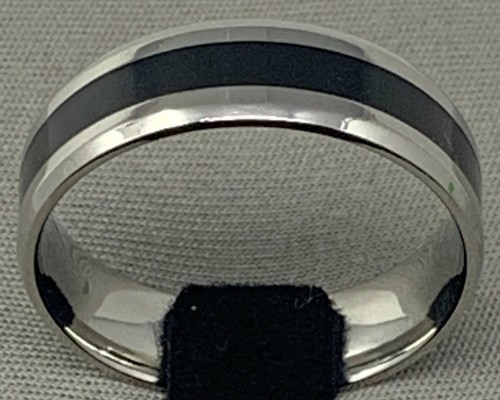 Ring silberfarben schwarz