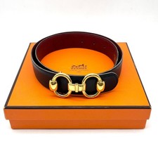 HERMES Leder Horsebit Gürtel