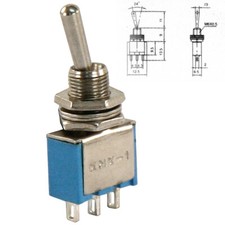 Mini Kippschalter 3 Polig 1UM 2 Stellungen Ein/EIN 250V Miniatur Schalter Micro