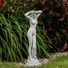 Erotische Venus Frau-Figur Steinfigur 79 cm 16 kg Grau Weißbeton frostsicher