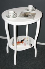 Massivholz Beistelltisch oval